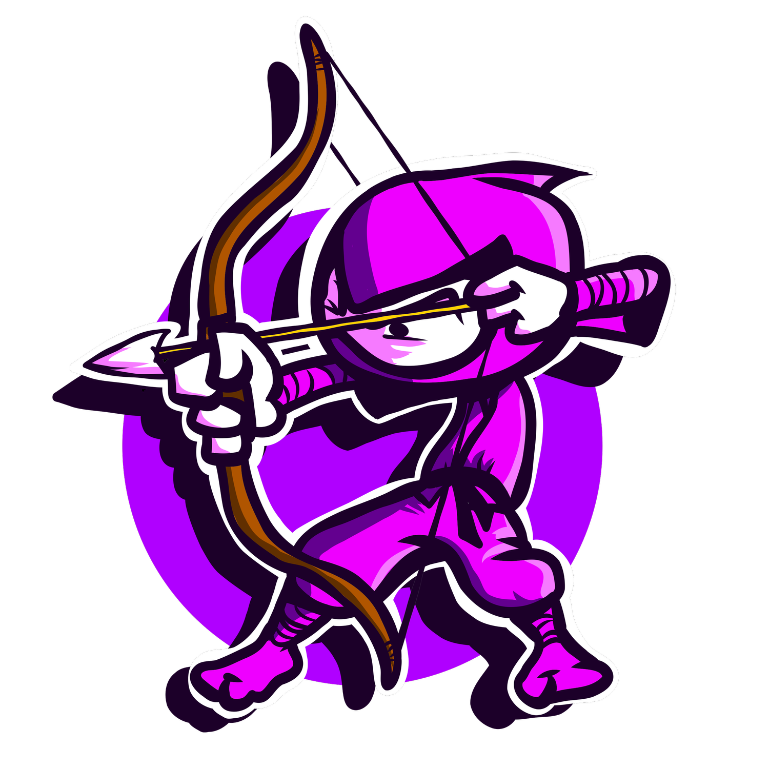 Purple Ninja Sticker — Jux Art Studio